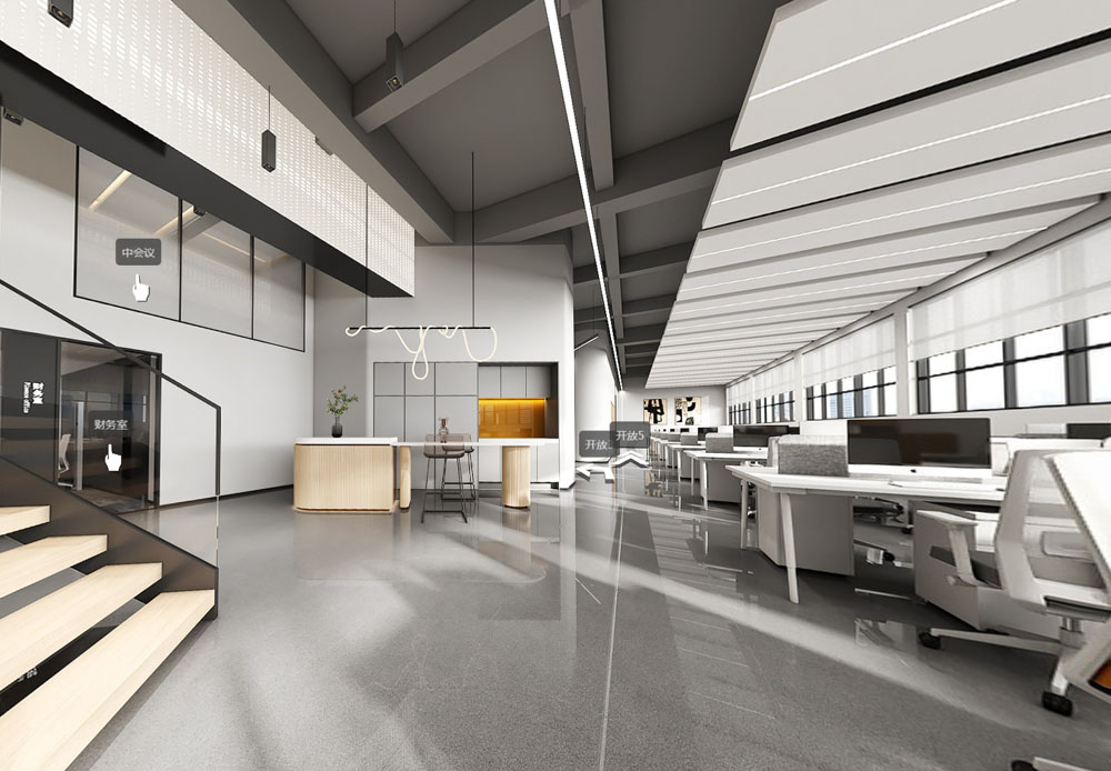 1600平方鄭州辦公樓設計方案+裝修施工