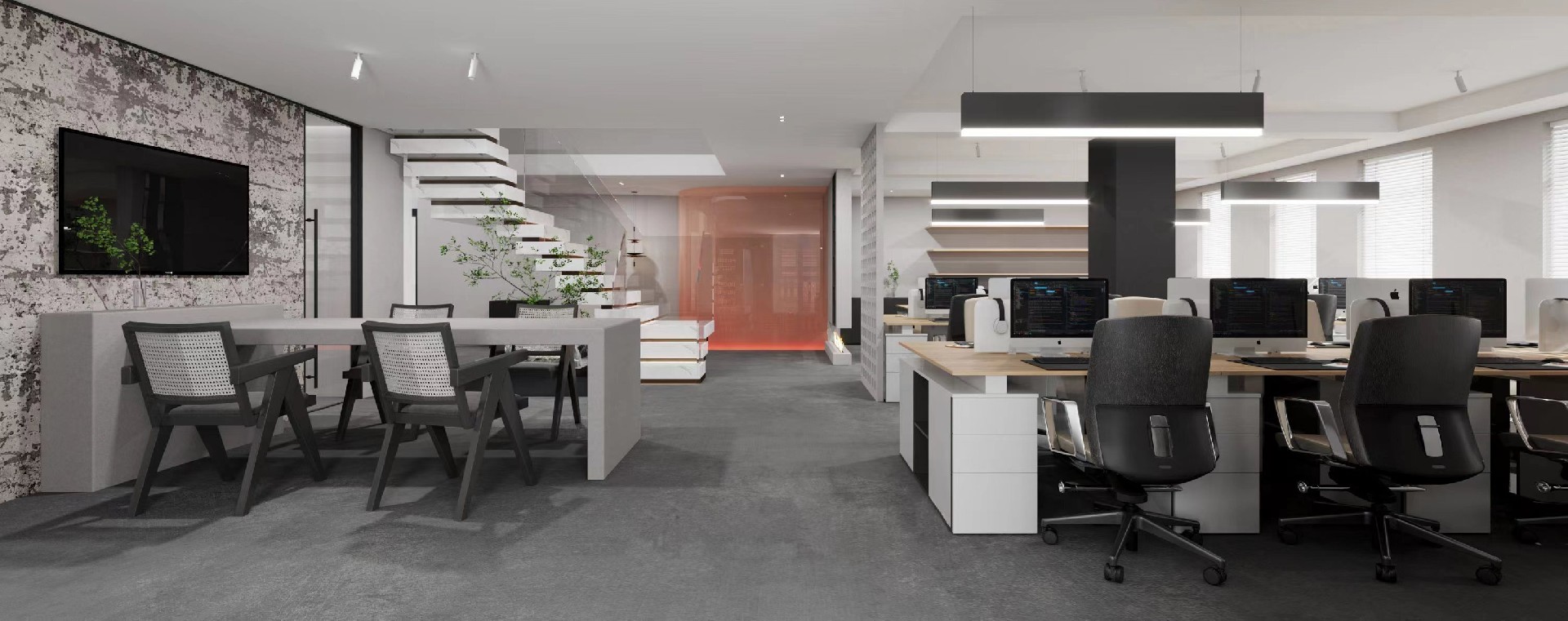 800平米鄭州科技公司辦公室裝修設計