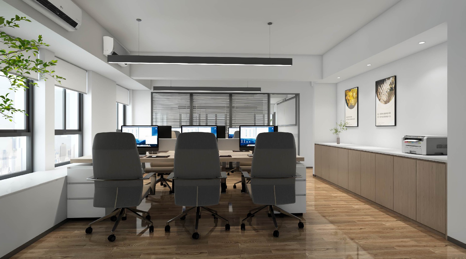 200平鄭州辦公室設計效果圖