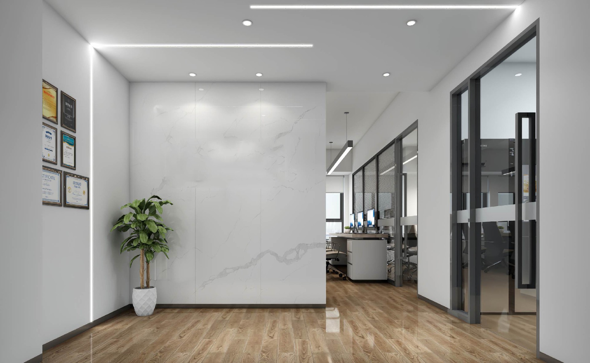 200平鄭州辦公室設計效果圖