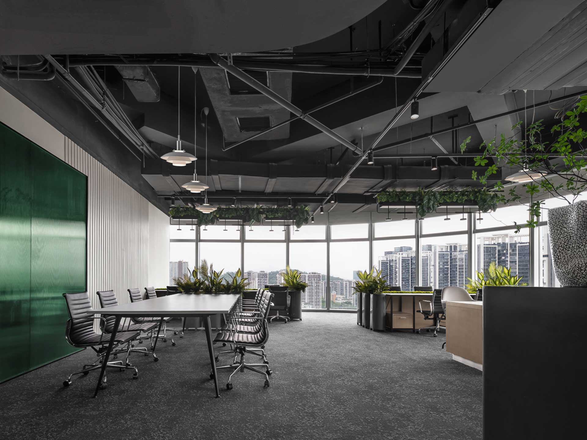 315平米鄭州辦公空間設(shè)計(jì)施工效果圖