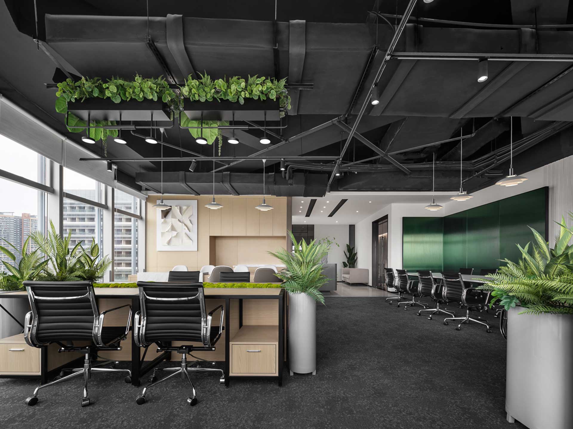 315平米鄭州辦公空間設(shè)計(jì)施工效果圖