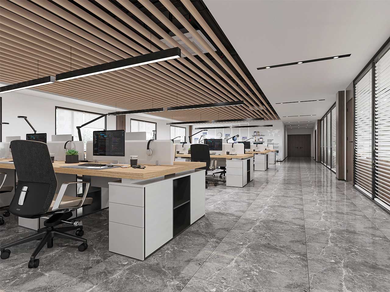 610平米鄭州現代辦公室裝修設計效果圖