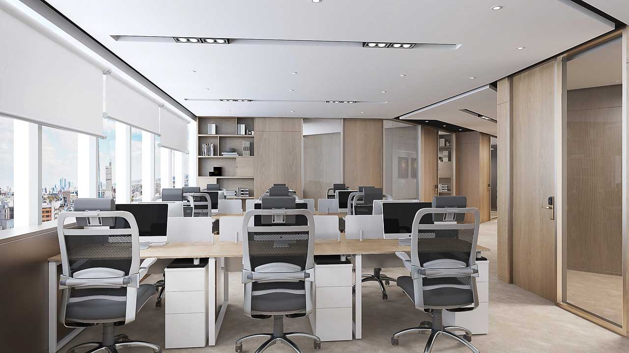 300平米鄭州商務辦公室設計效果圖