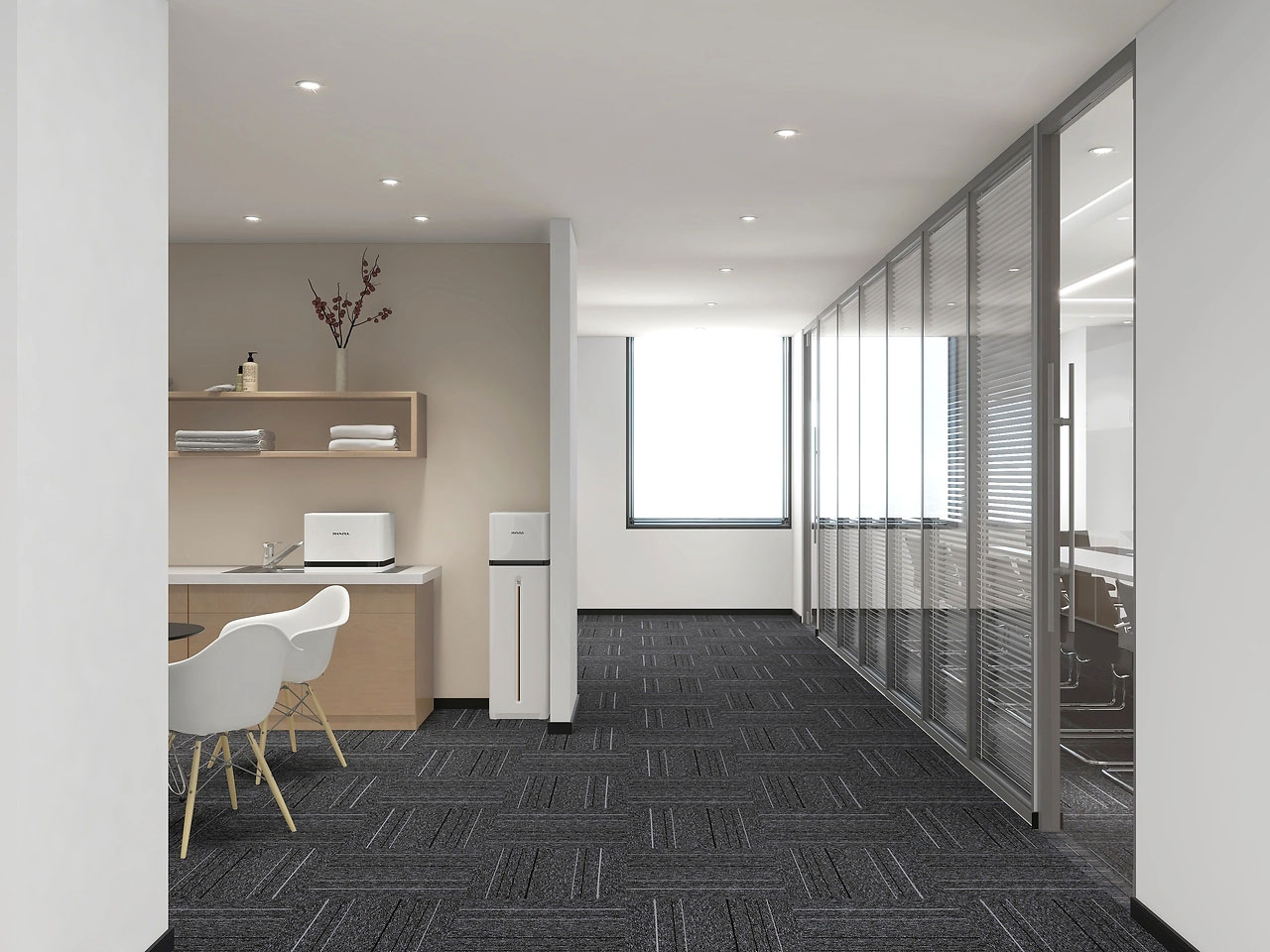 115平米鄭州辦公室設計施工效果圖