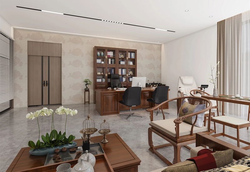 165平米簡(jiǎn)潔鄭州辦公室裝修效果圖