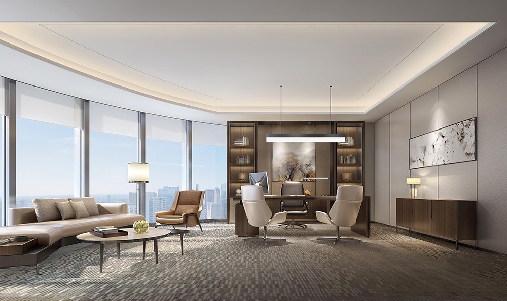 1300平米鄭州公司辦公樓設(shè)計效果圖