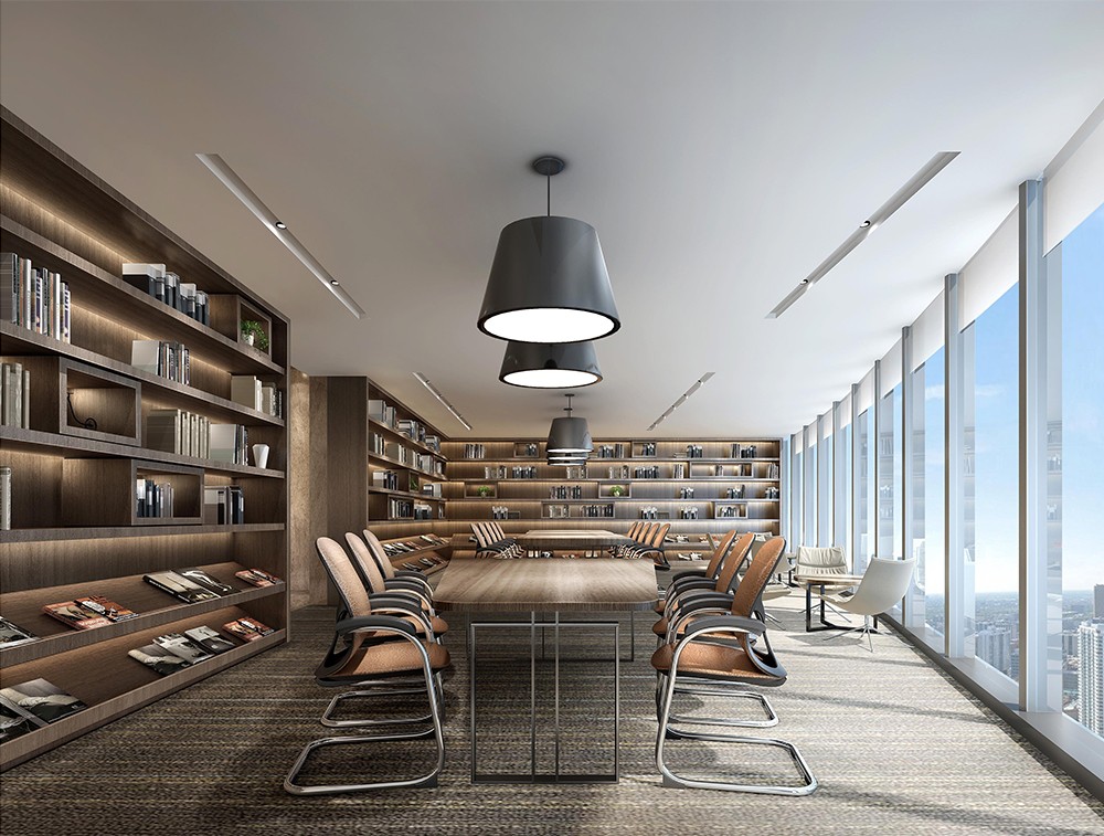 1300平米鄭州公司辦公樓設(shè)計效果圖