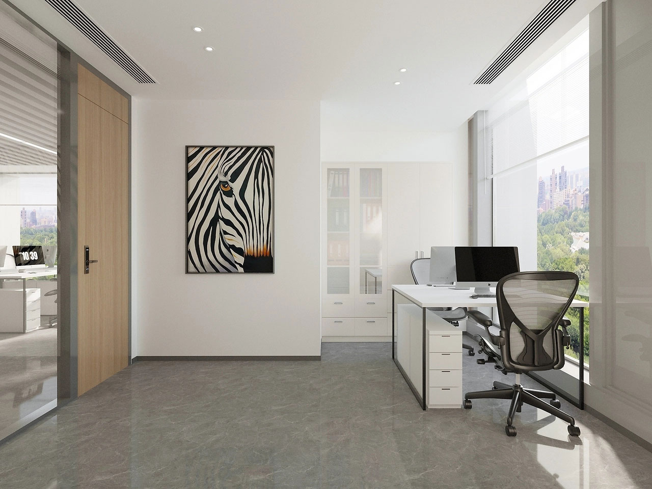 235平米鄭州辦公室裝修施工效果圖