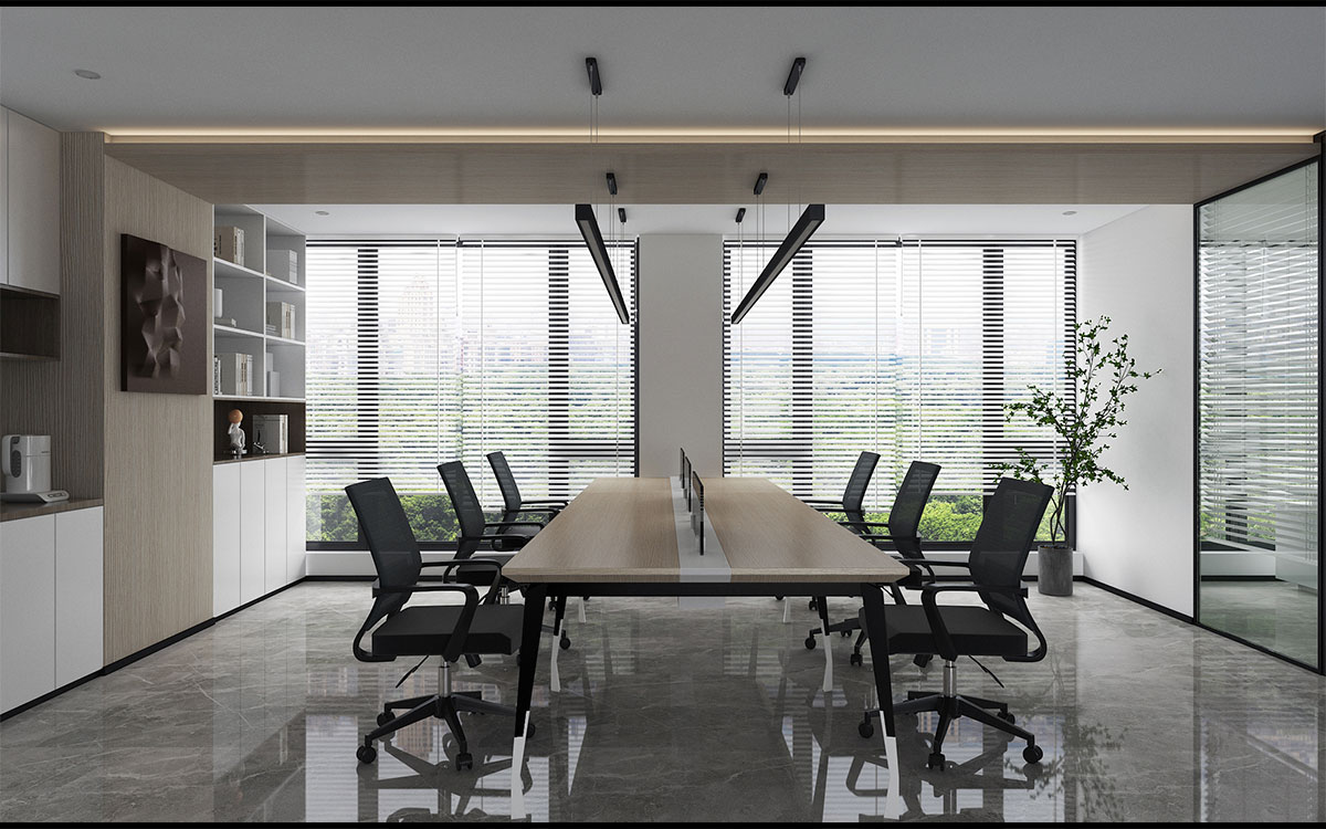 300平米鄭州企業(yè)辦公室設(shè)計效果圖