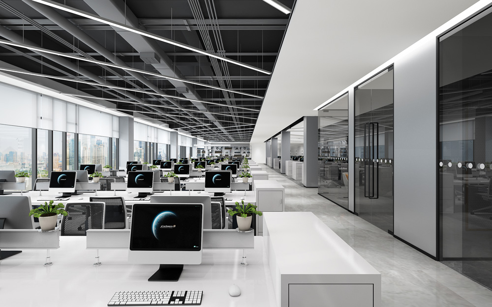 300平米鄭州辦公室設計施工效果圖